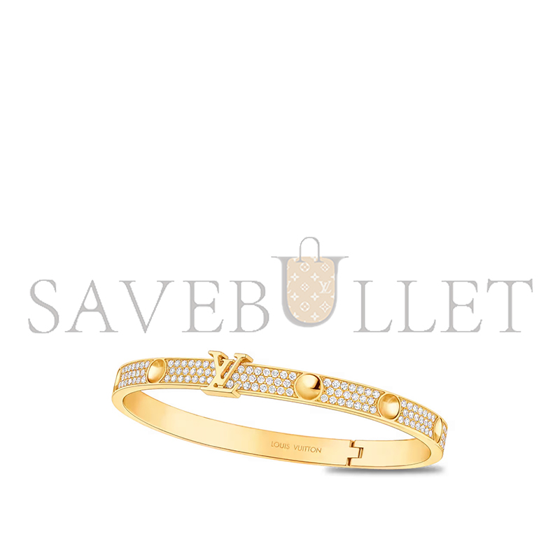 l0vis vvtt0n empreinte bangle, yellow gold and pave D1am0nds q95785